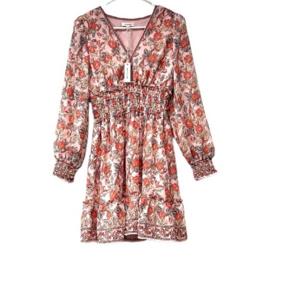 Max Studio V-Neck Smocked Mini Dress S New - Picture 8 of 12